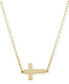 Фото #1 товара Macy's sideways Cross Necklace Set in 14k Gold