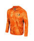 ფოტო #2 პროდუქტის Men's Orange Miami Hurricanes Palms Printed Lightweight Quarter-Zip Hooded Top