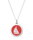 Auburn Jewelry sailboat Pendant Necklace in Sterling Silver and Enamel, 16" + 2" Extender