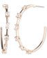 ფოტო #1 პროდუქტის Gold-Tone Crystal C Hoop Earrings, 1"