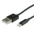 Фото #2 товара VALUE Lightning to USB cable for iPhone - iPod - iPad 1 m - 1 m - Lightning - USB A - Black - Straight - Straight