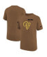 ფოტო #1 პროდუქტის Big Boys Brown Los Angeles Rams 2023 Salute to Service Legend T-shirt