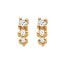 Jac Jossa Hope DE758 elegant gold-plated diamond and topaz earrings