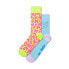 Фото #1 товара Носки половинчатые Happy Socks набор бабочки и голубики 2 пары