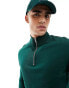 Фото #8 товара ASOS DESIGN sweatshirt with half zip in forest green