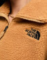 Фото #3 товара The North Face – Platte High Pile – Schweres Fleece-Sweatshirt in Beige mit kurzem Reißverschluss