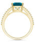 ფოტო #3 პროდუქტის London Blue Topaz and Diamond Accent Ring in 14K Yellow Gold