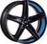 Фото #1 товара Колесный диск литой Oxigin 18 Concave black foil smurf blue 10x22 ET40 - LK5/120 ML76.9
