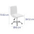 Фото #6 товара Krzesło kosmetyczne obrotowe z oparciem 38-52 cm LANCY - białe