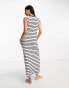 ASOS DESIGN sleeveless maxi dress in stripe