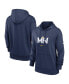 Фото #1 товара Women's Navy Minnesota Twins 2024 City Connect Authentic Collection Practice Pullover Hoodie