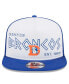 Men's White, Royal Denver Broncos Gridiron Classics Banger 9FIFTY Trucker Snapback Hat