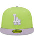 Фото #3 товара Men's Neon Green, Lavender Los Angeles Dodgers Spring Color Two-Tone 59FIFTY Fitted Hat