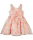 Toddler & Little Girls Illusion-Bodice Floral-Print Organza Social Dress