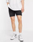 Фото #2 товара DTT skinny fit denim shorts in washed black