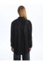 Фото #9 товара LCW Modest Çizgili Oversize Saten Kadın Gömlek Tunik