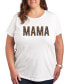 ფოტო #1 პროდუქტის Trendy Plus Size Leopard Mama Graphic T-shirt