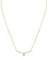 Фото #3 товара Sirena diamond Dangle Curved Bar 18" Pendant Necklace (5/8 ct. t.w.) in 14k Two-Tone Gold