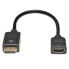Фото #2 товара Tripp P136-001 DisplayPort to HDMI Video Adapter Video Converter (M/F) - HDCP - Black - 1 ft. - 0.3 m - DisplayPort - HDMI - Male - Male - Straight