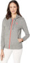 U.S. Polo Assn. 274549 Women's French Terry Zip Up Hoodie, Heather Grey, XL