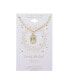 Фото #2 товара Unwritten 14K Gold Flash Plated Cubic Zirconia Tag Pendant Necklace