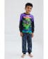 ფოტო #5 პროდუქტის Toddler Boys Pullover Pajama Shirt and Pants Sleep Set to Grave Digger El Toro Loco Megalodon