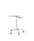 Фото #1 товара Adjustable Height Transparent Tempered Glass Table Desk Table With Lockable Wheels