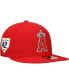 ფოტო #1 პროდუქტის Men's Red Los Angeles Angels Jackie Robinson Day Side Patch 59FIFTY Fitted Hat