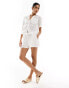 New Look broderie overhead shirt in white