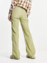 Daisy Street fitted parachute cargo trousers in khaki