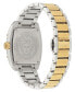 ფოტო #3 პროდუქტის Women's Swiss Two-Tone Stainless Steel Bracelet Watch 45x36mm