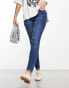 Pull&Bear – Skinny-Jeans in Dunkelblau mit mittelhohem Bund Синий, 32 - фото #5