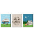 Фото #1 товара Happy Camper - Wall Art Home Decor - Gift Ideas - 7.5 x 10 - Set of 3 Prints