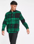 Фото #2 товара Only & Sons heavyweight check shirt in black and green