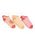 Women's Set of 3 Cozy Fruit Footies грейпфрут, OS - фото #1