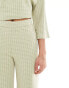 Y.A.S jersey knit trouser co-ord in green check M - фото #10