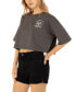 ფოტო #3 პროდუქტის Juniors' Brooklyn Boyfriend Crop Tee