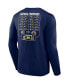 Фото #2 товара Men's Navy Michigan Wolverines College Football Playoff 2023 National Champions Schedule Long Sleeve T-shirt