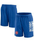 Фото #1 товара Men's Blue Detroit Pistons Post Up Mesh Shorts