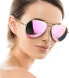 Фото #2 товара Женские солнцезащитные очки-авиаторы SODQW, зеркальные, поляризованные, модные, очки-авиаторы для вождения, рыбалки, золотая оправа, розовые линзы