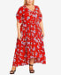 Фото #1 товара Plus Size Val Print Maxi Dress