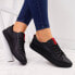 Low-top sneakers with eco leather Big Star W DD274687 black