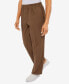 ფოტო #3 პროდუქტის Petite Short Classic Textured Solid Pull-On Pants