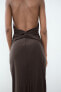 OPEN BACK HALTER DRESS