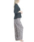 Women's 3/4 Sleeve Top & Boot-Cut Pajama Pants Set