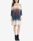 Фото #1 товара Платье женское с коротким рукавом Karen Kane Women's Scoop Neck Tie-Dye Cold Shoulder Shift Dress Size M