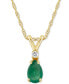 ფოტო #2 პროდუქტის Sapphire (1 ct. t.w.) & Diamond Accent 18" Pendant Necklace in 14k Gold (Also in Ruby)