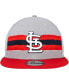 Фото #2 товара Бейсболка снепбек мужская New Era серая, красная St. Louis Cardinals Band 9FIFTY
