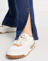 Yours split hem straight leg jean in mid blue