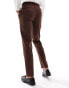 ASOS DESIGN super skinny with linen suit trouser in brown